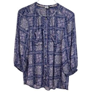 Anthropologie Akemi + Kin Tunic Top Sz M Purple